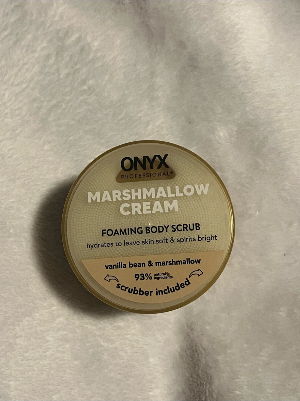 Onyx Marshmallow Cream Foaming Body Scrub - Cream & Gold